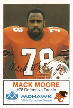 1983 Mohawk B.C. Lions #NNO Mack Moore Front