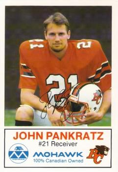 1983 Mohawk B.C. Lions #NNO John Pankratz Front