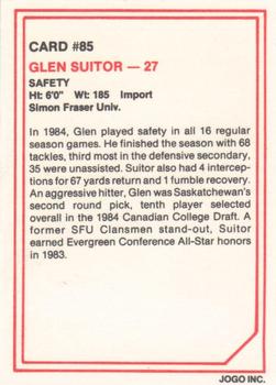 1985 JOGO #85 Glen Suitor Back