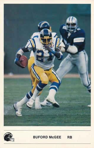 1985 Kodak San Diego Chargers #NNO Buford McGee Front