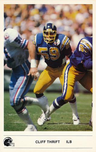 1985 Kodak San Diego Chargers #NNO Cliff Thrift Front