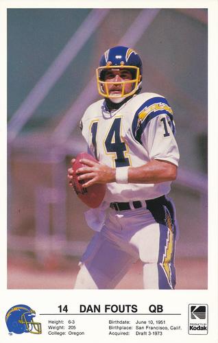 1986 Kodak San Diego Chargers #NNO Dan Fouts Front