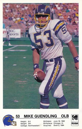 1986 Kodak San Diego Chargers #NNO Mike Guendling Front