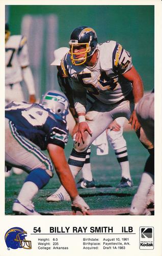 1986 Kodak San Diego Chargers #NNO Billy Ray Smith Front