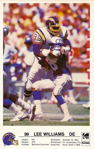 1986 Kodak San Diego Chargers #NNO Lee Williams Front