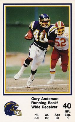 1987 San Diego Chargers Police #2 Gary Anderson Front
