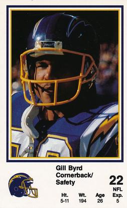 1987 San Diego Chargers Police #4 Gill Byrd Front