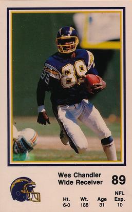 1987 San Diego Chargers Police #5 Wes Chandler Front