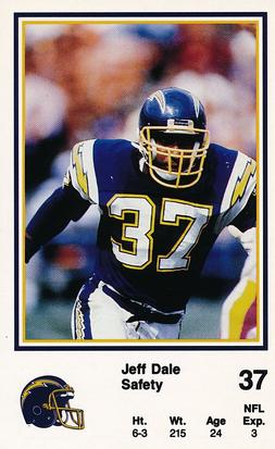 1987 San Diego Chargers Police #7 Jeffery Dale Front
