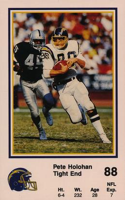 1987 San Diego Chargers Police #8 Pete Holohan Front
