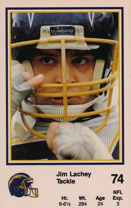 1987 San Diego Chargers Police #10 Jim Lachey Front