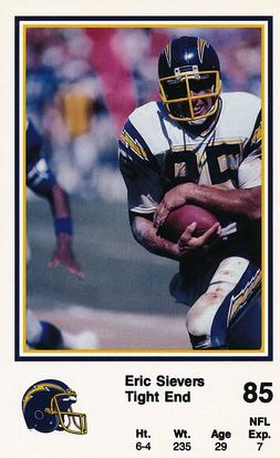 1987 San Diego Chargers Police #15 Eric Sievers Front