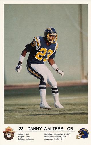 1987 San Diego Chargers Smokey #NNO Danny Walters Front