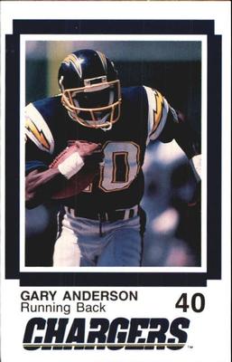 1988 San Diego Chargers Police #1 Gary Anderson Front