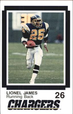 1988 San Diego Chargers Police #5 Lionel James Front