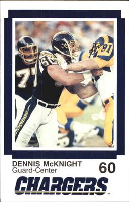 1988 San Diego Chargers Police #9 Dennis McKnight Front