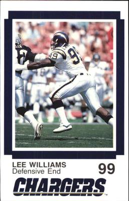 1988 San Diego Chargers Police #12 Lee Williams Front