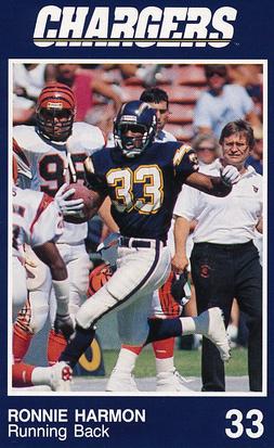 1990 San Diego Chargers Police #5 Ronnie Harmon Front