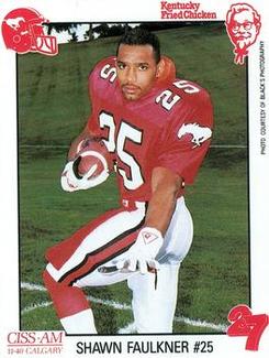 1989 Kentucky Fried Chicken Calgary Stampeders (CFL) #NNO Shawn Faulkner Front