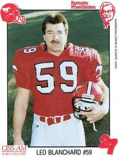 1989 Kentucky Fried Chicken Calgary Stampeders (CFL) #NNO Leo Blanchard Front