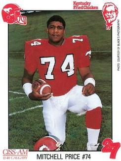 1989 Kentucky Fried Chicken Calgary Stampeders (CFL) #NNO Mitchell Price Front