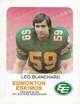 1981 Red Rooster Edmonton Eskimos #NNO Leo Blanchard Front