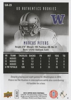 2015 Upper Deck - Authentics Rookies #UA-23 Marcus Peters Back