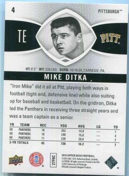 2015 Upper Deck - Black and White Glossy #4 Mike Ditka Back