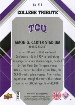 2015 Upper Deck - College Tribute Patches #CM-213 Amon G. Carter Stadium Back