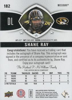 2015 Upper Deck - Star Rookies Autographs #182 Shane Ray Back
