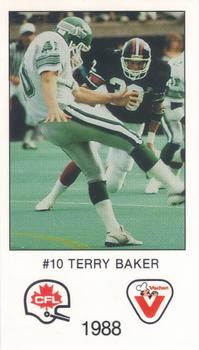 1988 Vachon CFL #NNO Terry Baker Front
