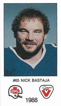 1988 Vachon CFL #NNO Nick Bastaja Front