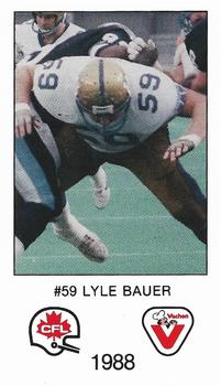 1988 Vachon CFL #NNO Lyle Bauer Front