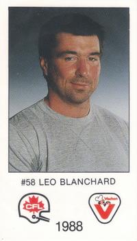 1988 Vachon CFL #NNO Leo Blanchard Front