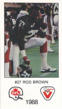 1988 Vachon CFL #NNO Rod Brown Front