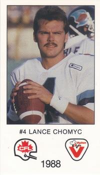 1988 Vachon CFL #NNO Lance Chomyc Front
