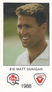 1988 Vachon CFL #NNO Matt Dunigan Front