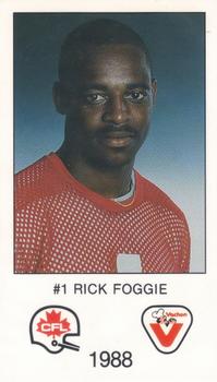1988 Vachon CFL #NNO Rickey Foggie Front