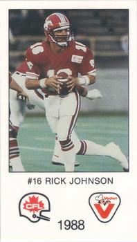 1988 Vachon CFL #NNO Rick Johnson Front