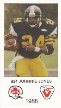 1988 Vachon CFL #NNO Johnnie Jones Front
