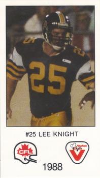 1988 Vachon CFL #NNO Lee Knight Front