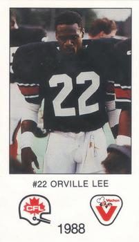 1988 Vachon CFL #NNO Orville Lee Front