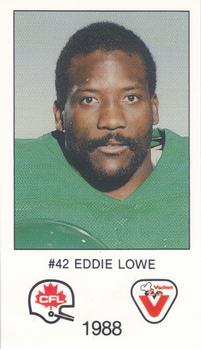 1988 Vachon CFL #NNO Eddie Lowe Front