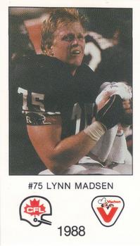 1988 Vachon CFL #NNO Lynn Madsen Front