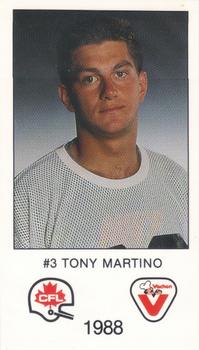 1988 Vachon CFL #NNO Tony Martino Front