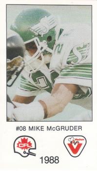 1988 Vachon CFL #NNO Mike McGruder Front