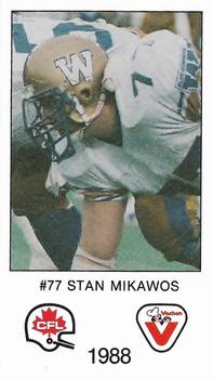 1988 Vachon CFL #NNO Stan Mikawos Front