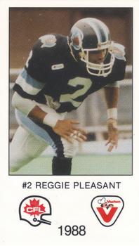 1988 Vachon CFL #NNO Reggie Pleasant Front