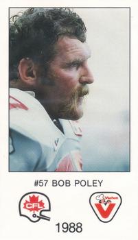 1988 Vachon CFL #NNO Bob Poley Front