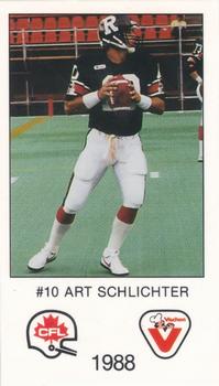 1988 Vachon CFL #NNO Art Schlichter Front